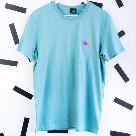 Ariel Embroidered T-Shirt - Teal