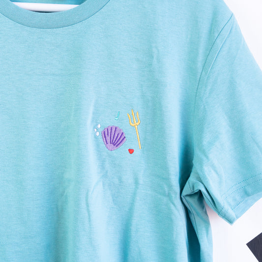 Ariel Embroidered T-Shirt - Teal