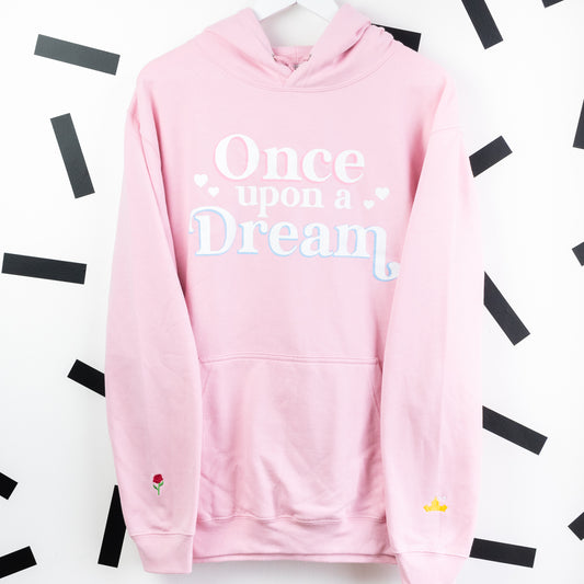 Aurora Embroidered Light Pink Hoodie