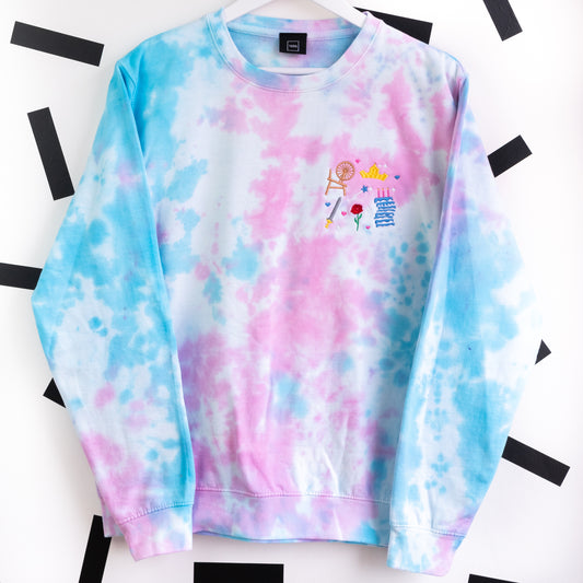 Aurora Embroidered Tie Dye Jumper