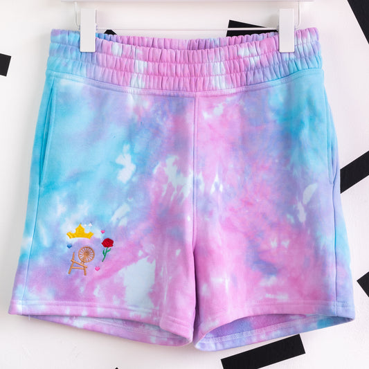 Aurora Embroidered Tie Dye Shorts