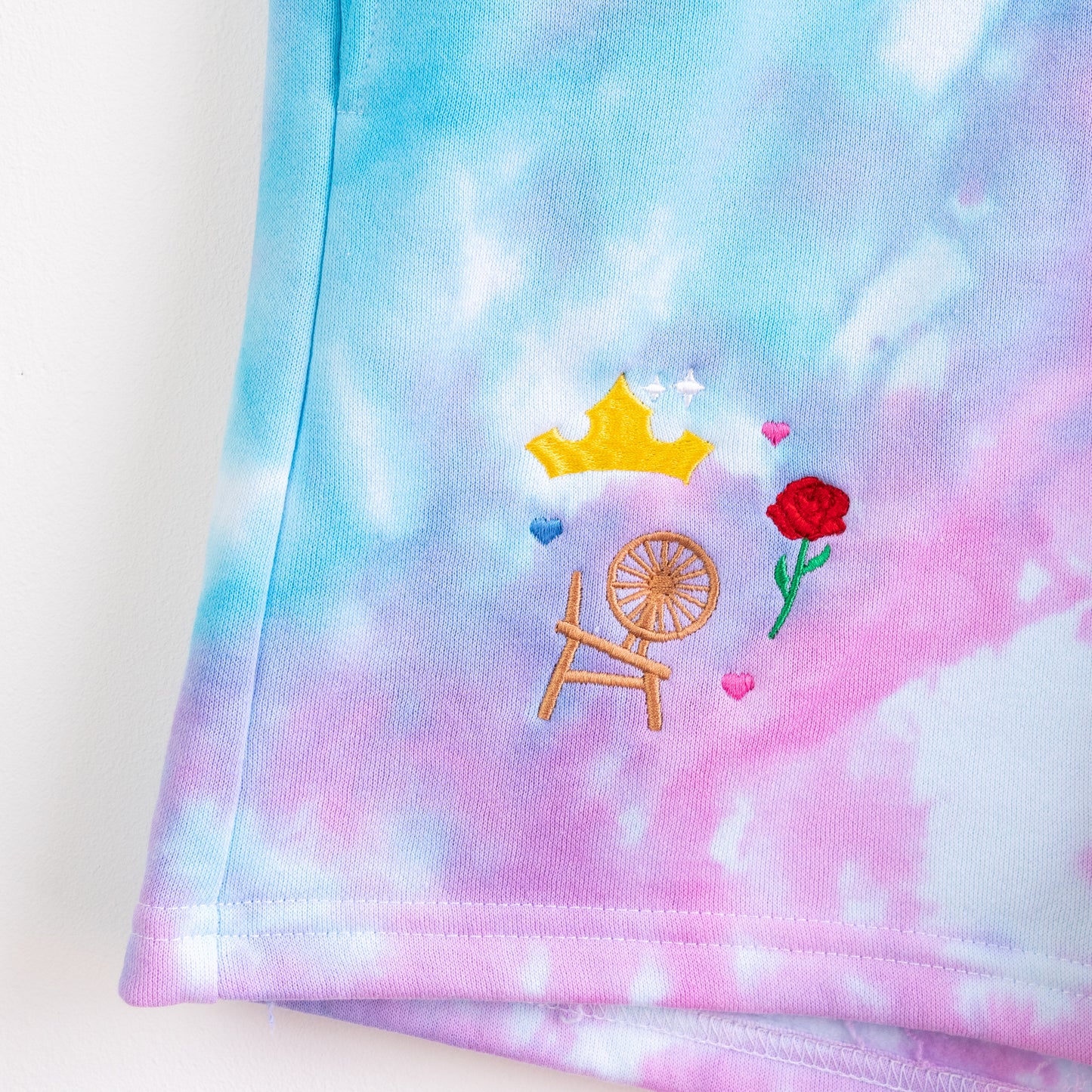 Aurora Embroidered Tie Dye Shorts