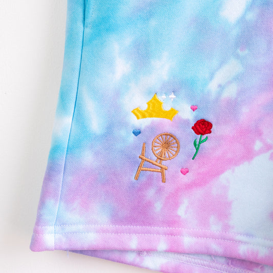 Aurora Embroidered Tie Dye Shorts
