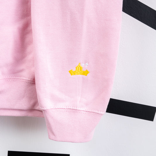 Aurora Embroidered Light Pink Hoodie
