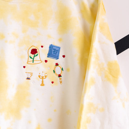 Belle Embroidered Tie Dye Jumper