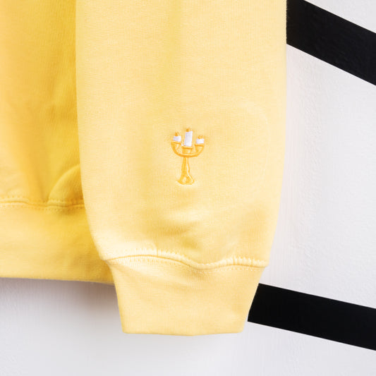 Belle Embroidered Yellow Hoodie