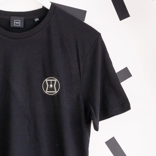 Black Widow Embroidered T-Shirt - Black