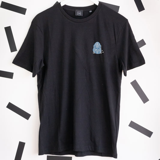Blue Droid, R2D2 Embroidered T-Shirt