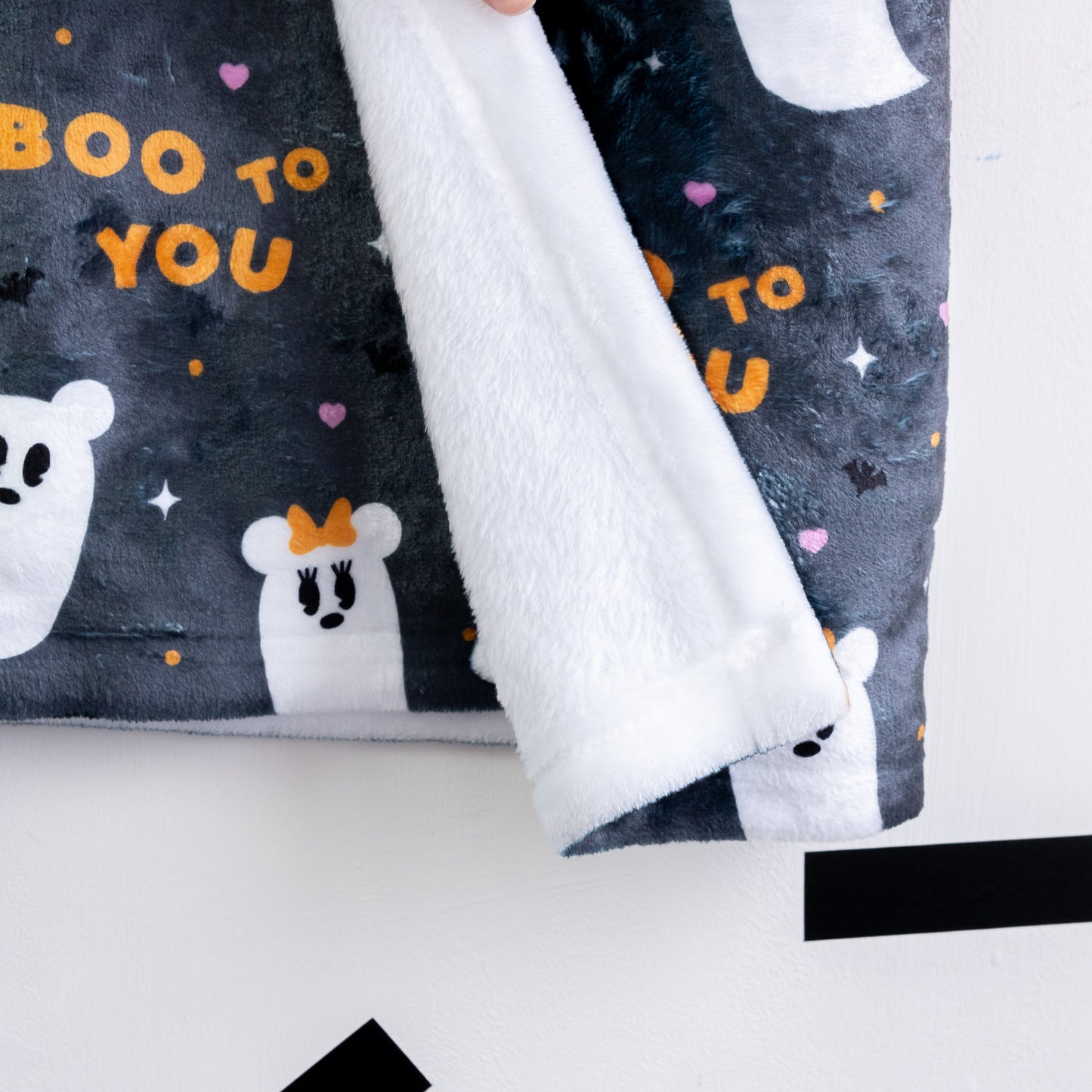 Boo To You Mickey & Minnie Ghosts Blanket - Black