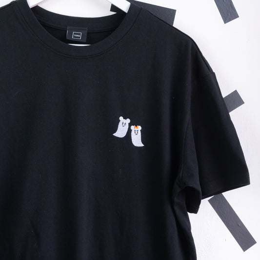 Boo To You Mickey & Minnie Ghosts Oversized T-Shirt - Black