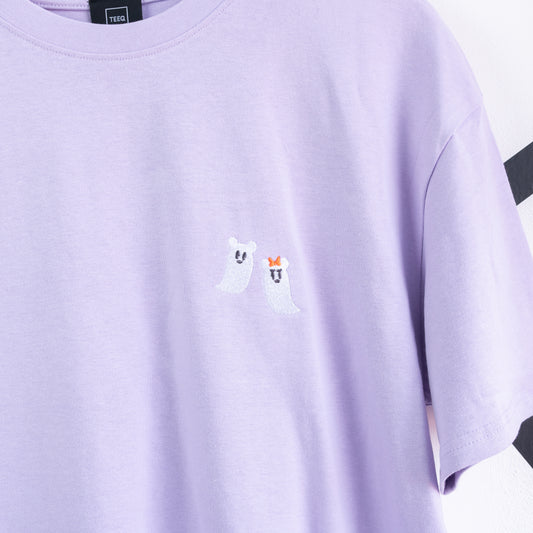 Boo To You Mickey & Minnie Ghosts Oversized T-Shirt - Lilac
