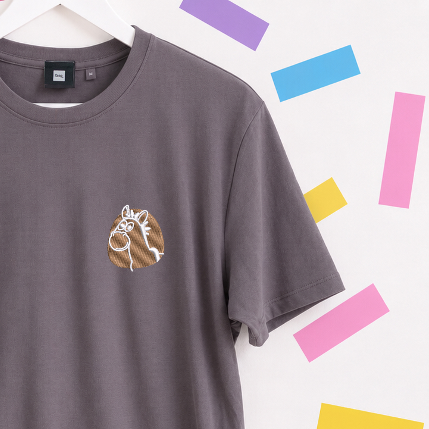 Bullseye Toy Story Embroidered T-Shirt - Charcoal