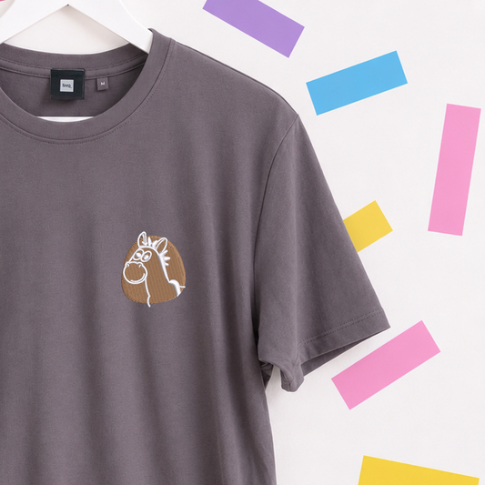 Bullseye Toy Story Embroidered T-Shirt - Charcoal
