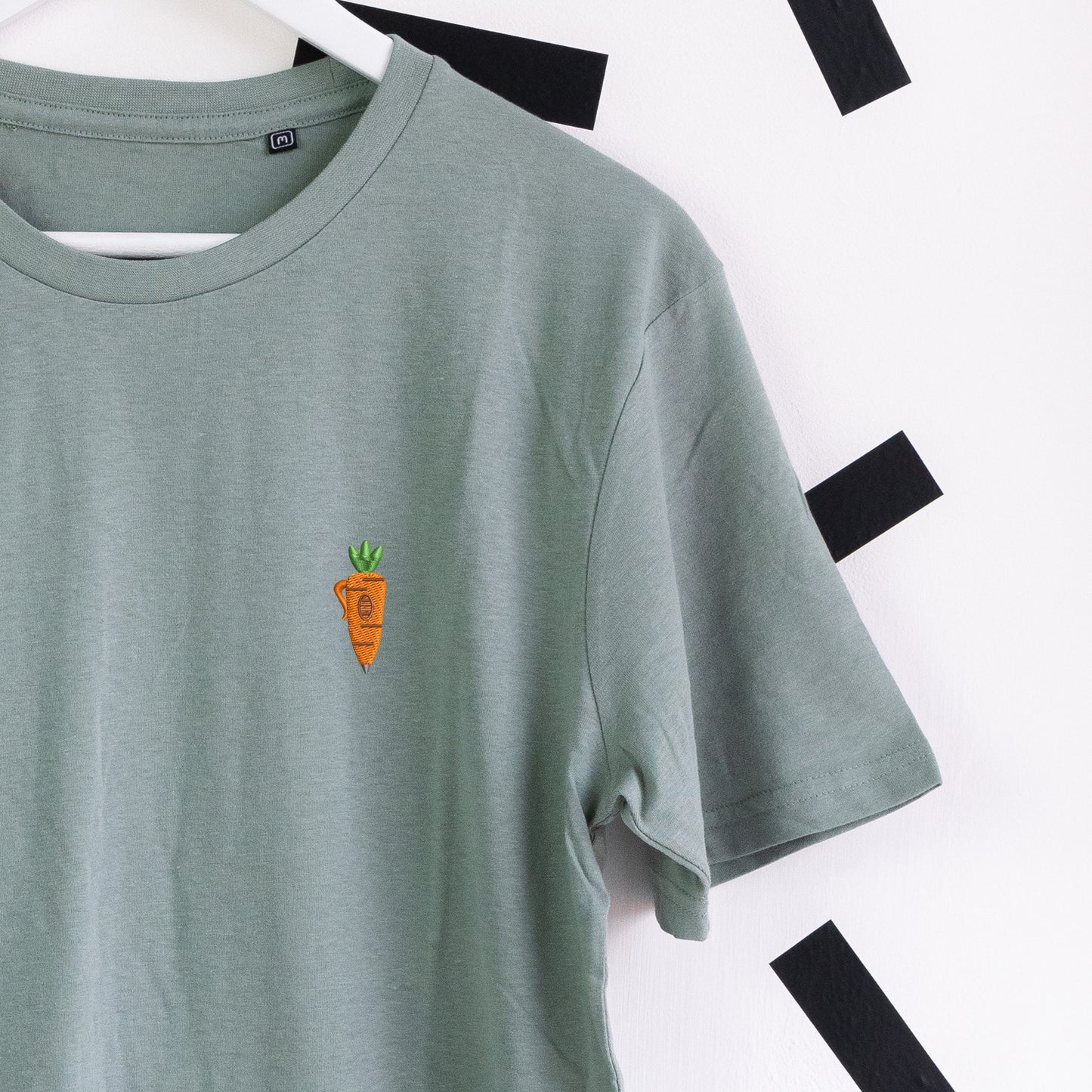 Judy’s Carrot Pen Zootropolis Embroidered T-Shirt – Dusty Green