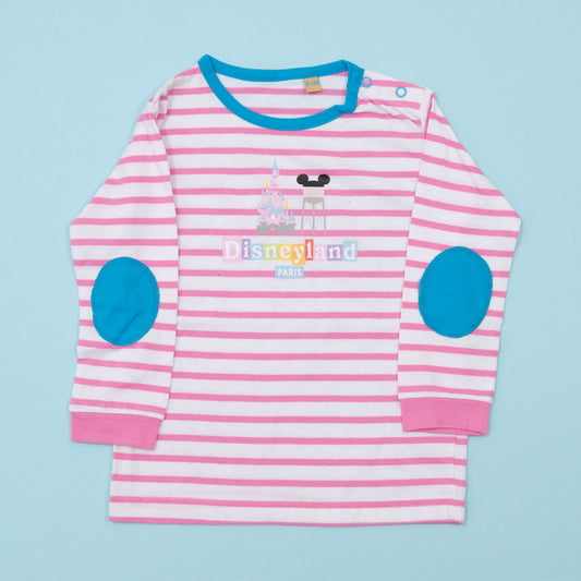 Sample - Disneyland Paris Stripe Pink Tee - 18/24 Months