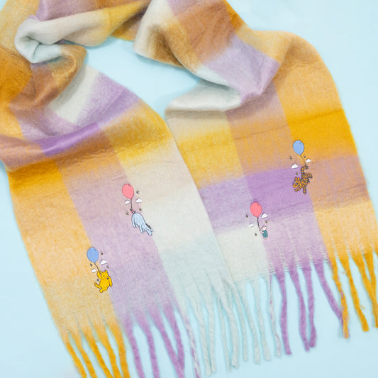 Winnie Balloons Embroidered Scarf