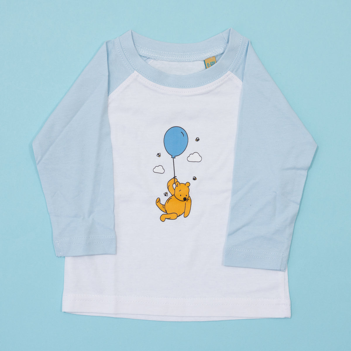 Sample - Winnie Balloon Baby Blue Long Sleeve Tee