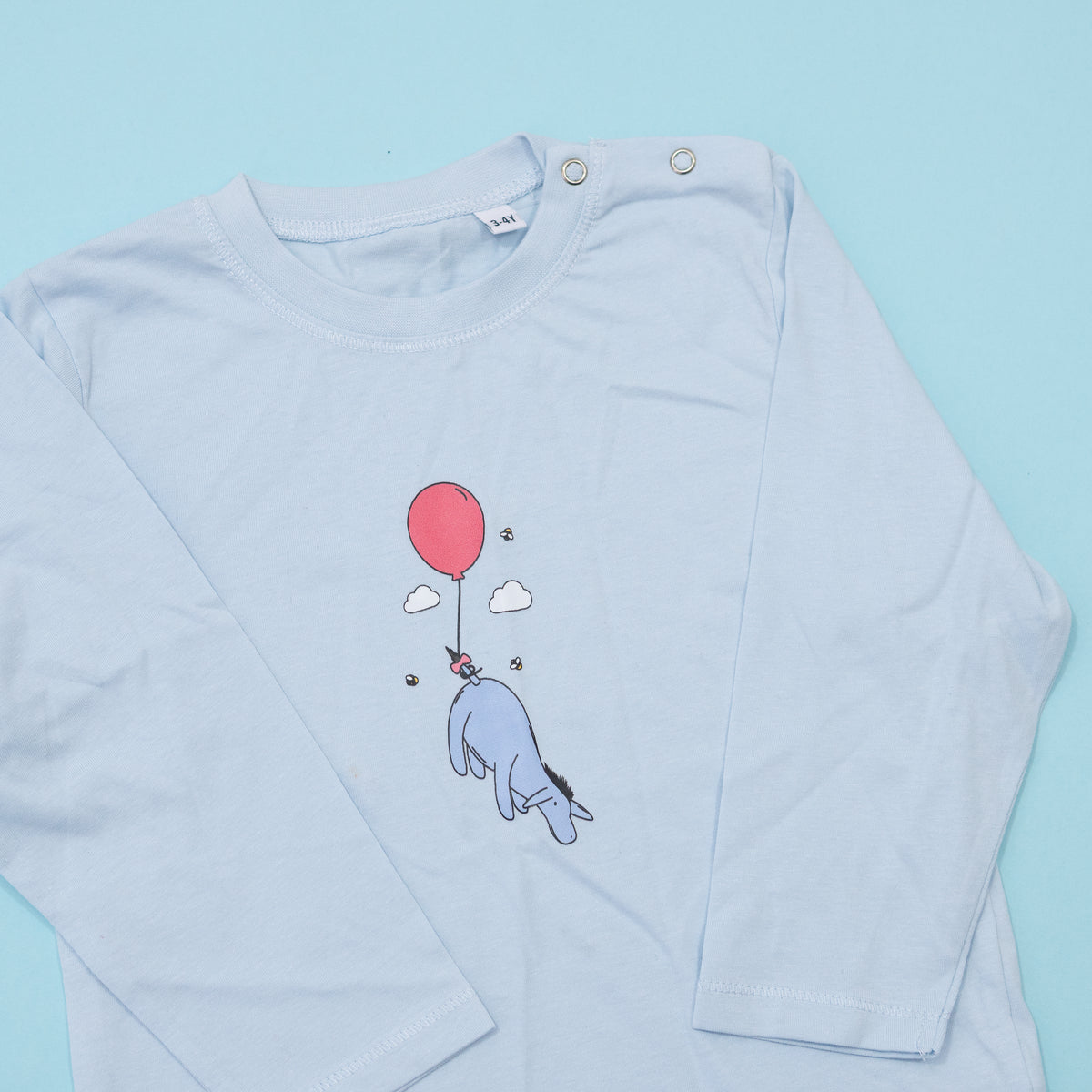 Sample - Eeyore Balloon Blue Long Sleeve Tee - 3/4 Years