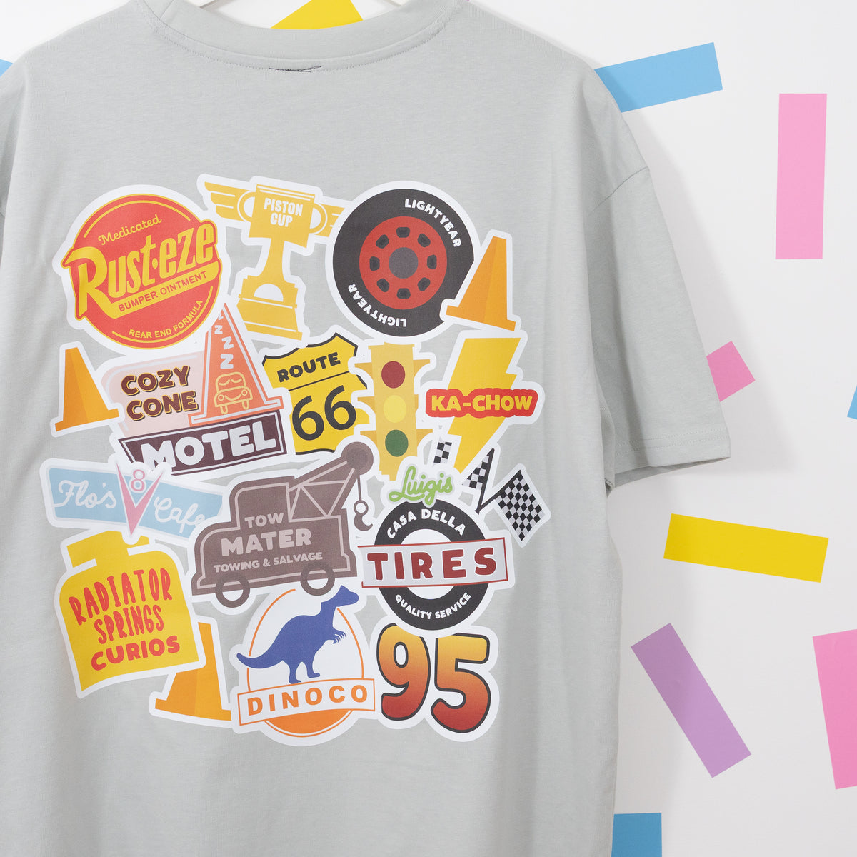 Cars Radiator Springs Oversized T-Shirt - Grey