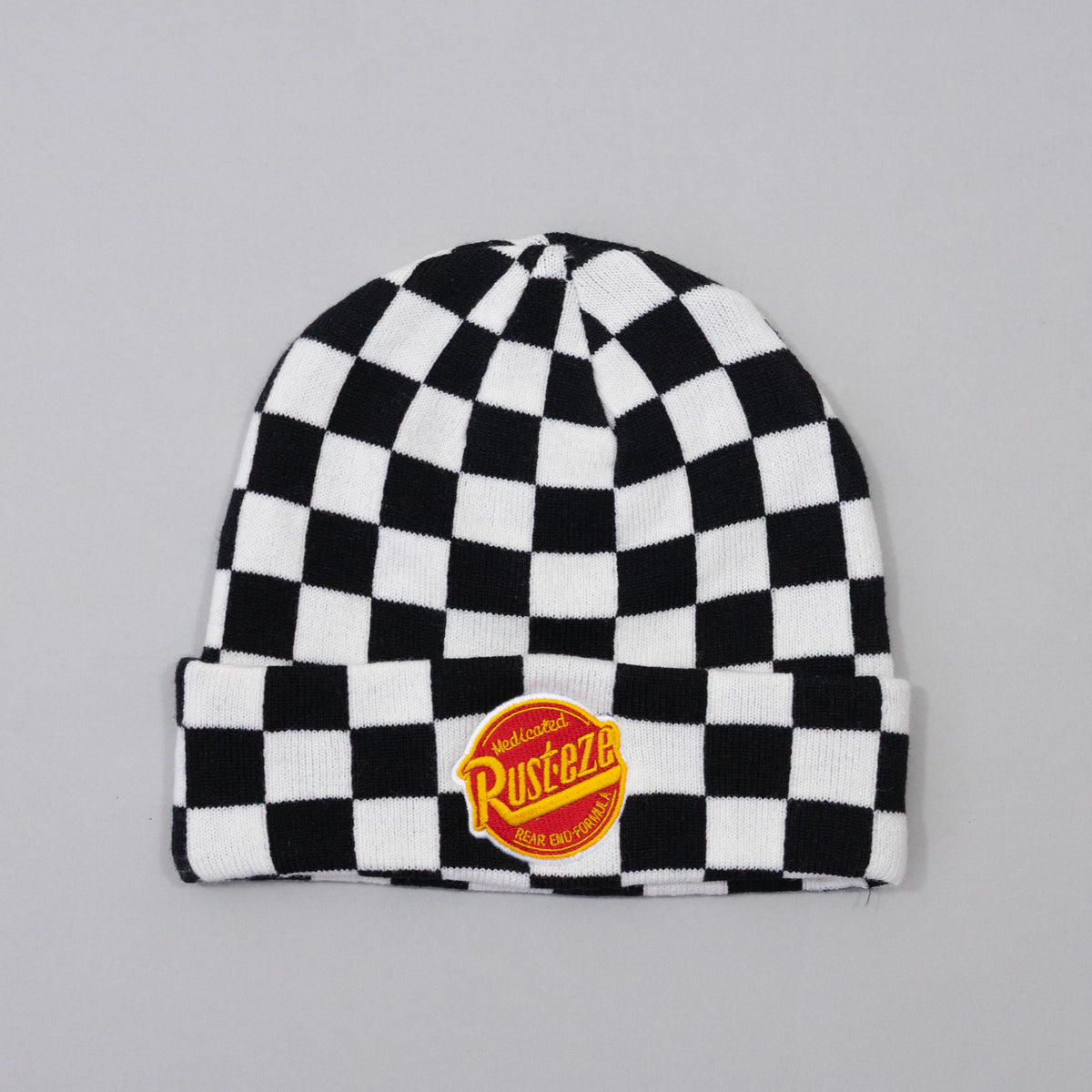 Cars Rusteze Embroidered Checkered Beanie