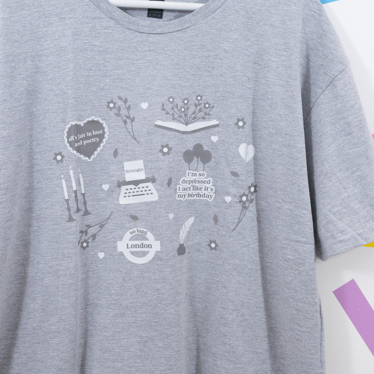 Sample - Taylor Swift TTPD Unisex Grey T-Shirt - XL