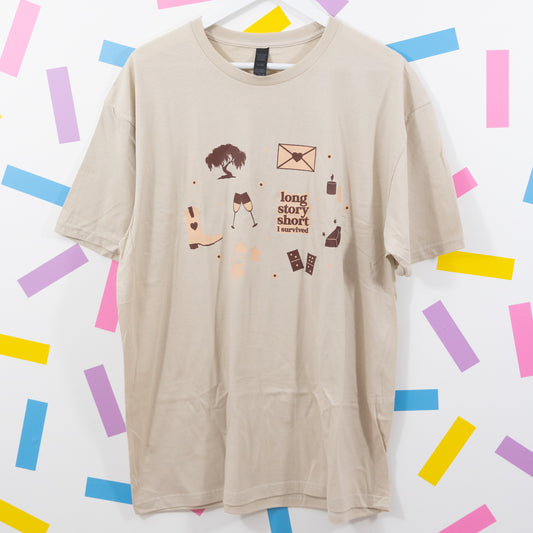 Sample - Taylor Swift Evermore Unisex Sand T-Shirt - XL