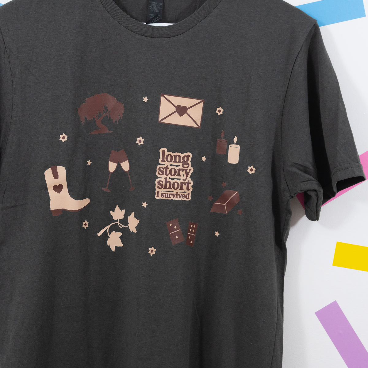 Sample - Taylor Swift Evermore Unisex Charcoal T-Shirt - Medium