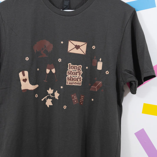 Sample - Taylor Swift Evermore Unisex Charcoal T-Shirt - Medium