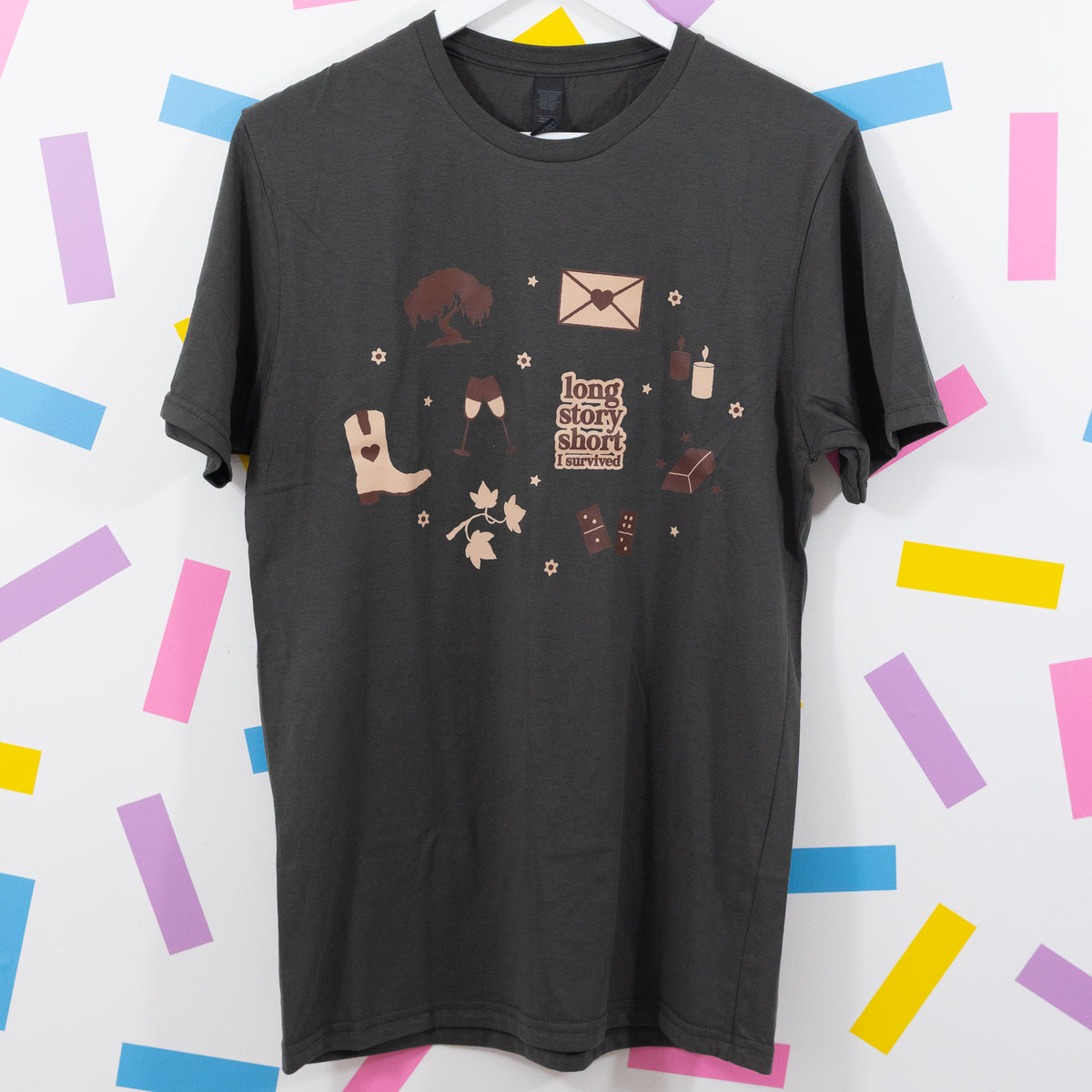 Sample - Taylor Swift Evermore Unisex Charcoal T-Shirt - Medium