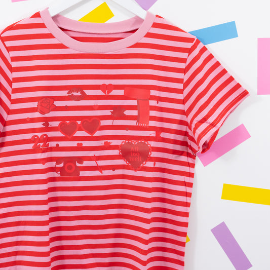 Sample - Taylor Swift Red Stripe Women's T-Shirt - XL/16UK