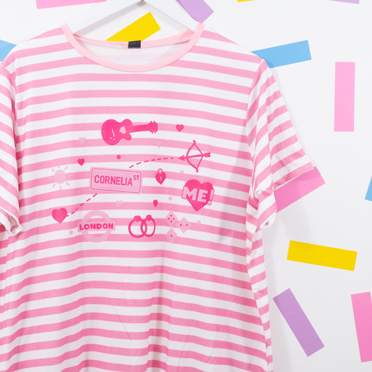 Sample - Taylor Swift Lover Stripe Oversize T-Shirt