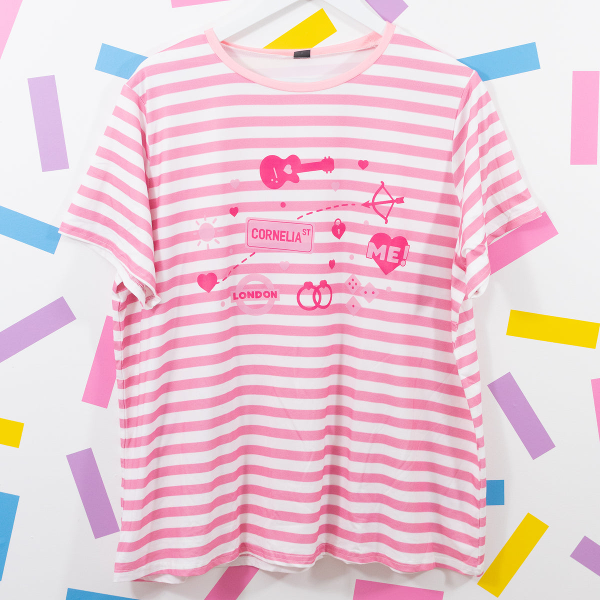 Sample - Taylor Swift Lover Stripe Oversize T-Shirt