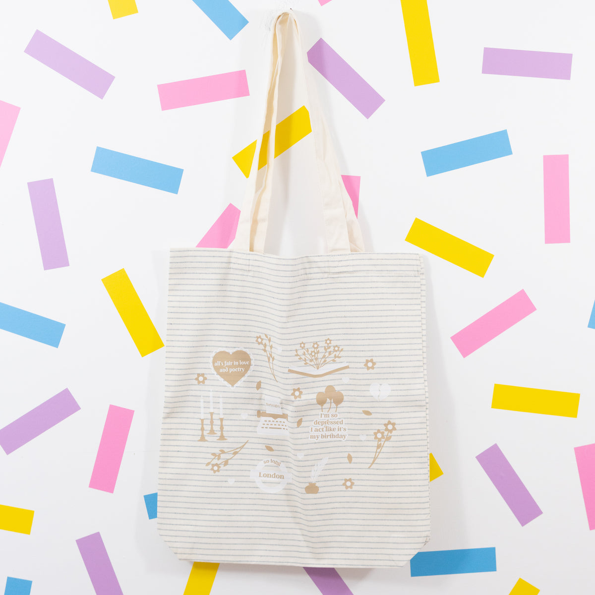Sample - Taylor Swift TTPD Stripe Tote Bag