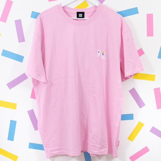 Boo To You Mickey & Minnie Ghosts Oversized T-Shirt - Pink