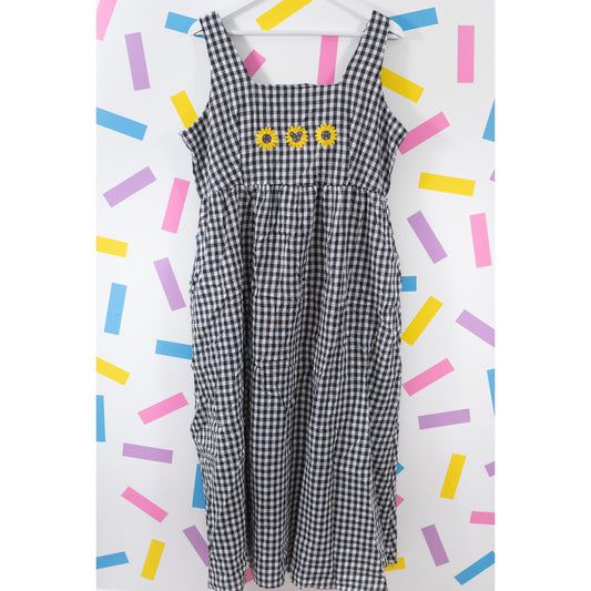 SAMPLE - Mickey Sunflower Embroidered Gingham Dress