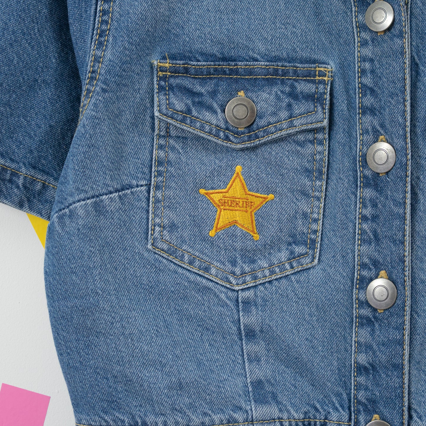 Woody Toy Story Embroidered Denim Dress