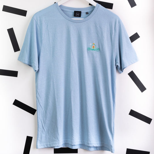 Cinderella Embroidered T-Shirt - Light Blue