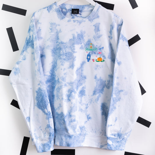 Cinderella Embroidered Tie Dye Jumper