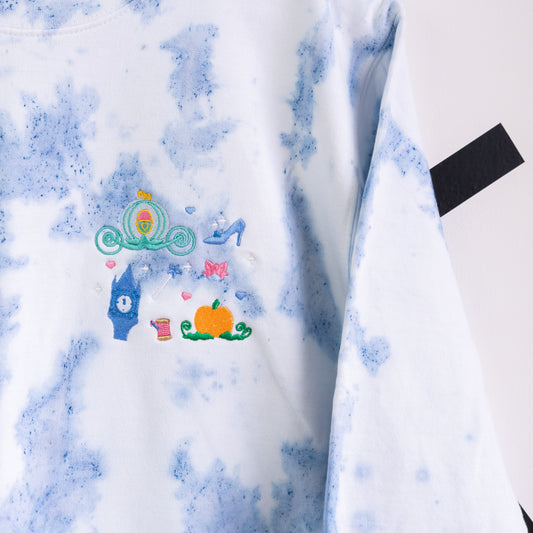 Cinderella Embroidered Tie Dye Jumper