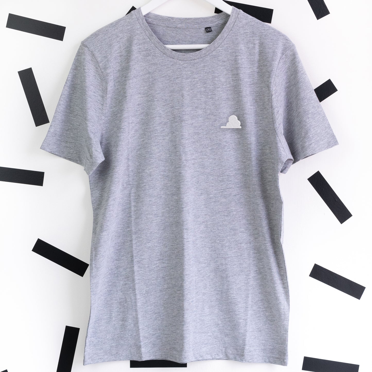 Cloud Embroidered T-Shirt - Grey