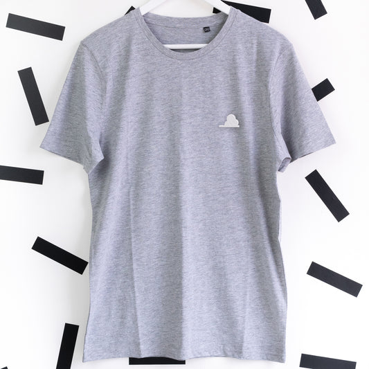Cloud Embroidered T-Shirt - Grey