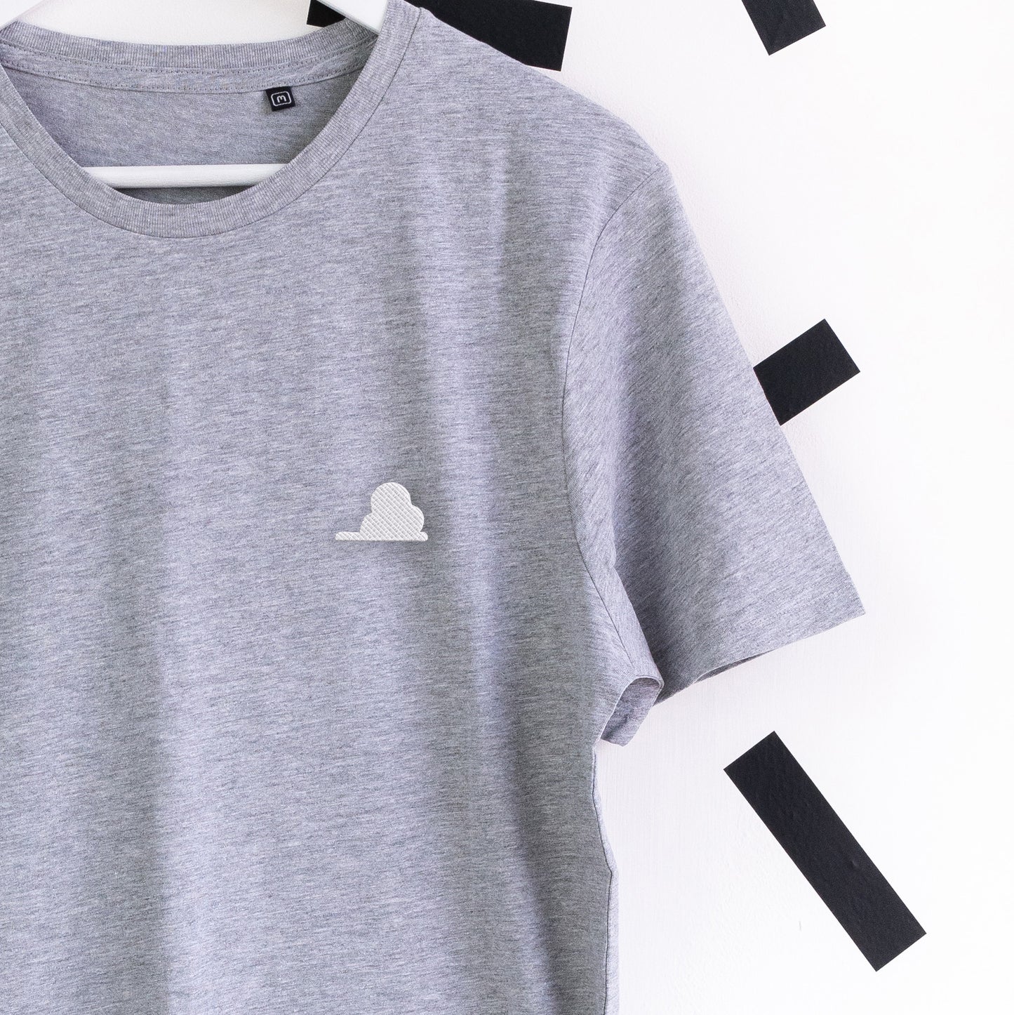 Cloud Embroidered T-Shirt - Grey