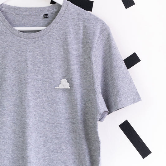 Cloud Embroidered T-Shirt - Grey