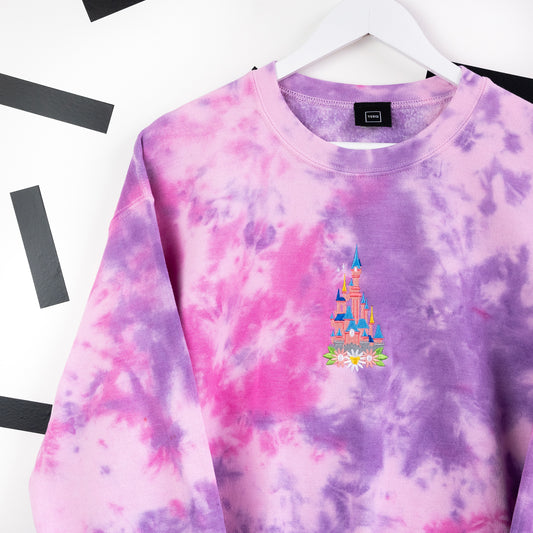 "Where Dreams Come True" Castle Tie Dye Jumper