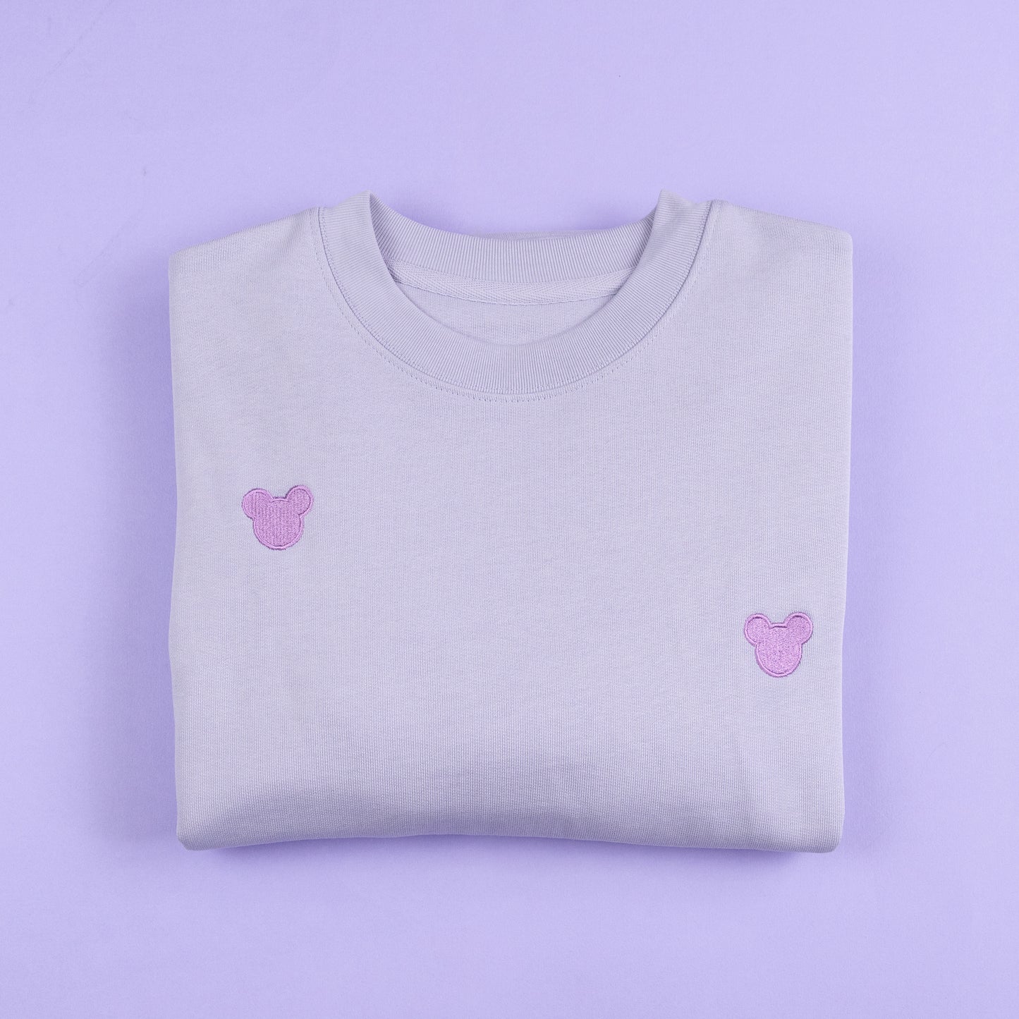 Mickey Embroidered All-Over Print Jumper - Lilac