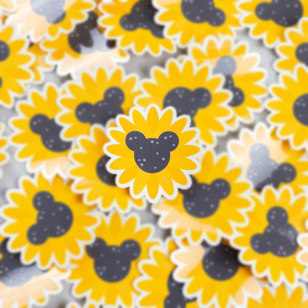 Mickey Sunflower Vinyl Stickers