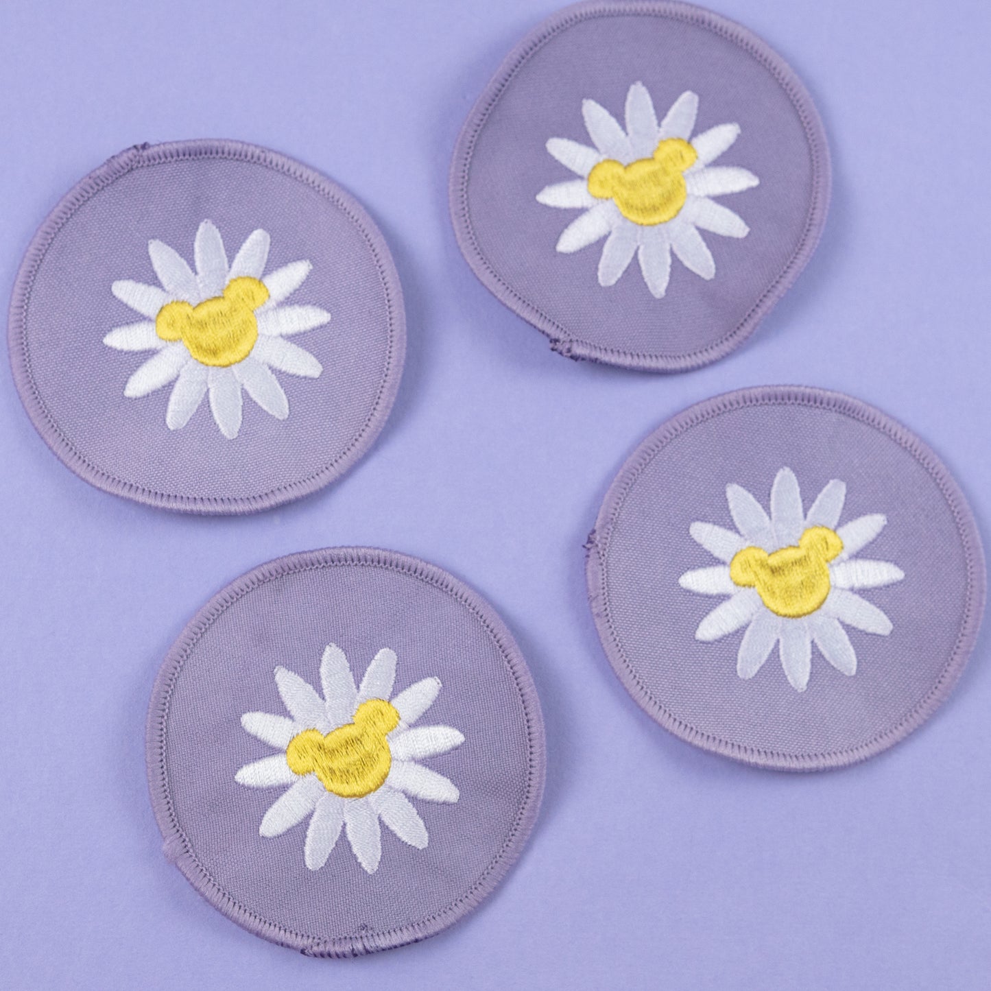 Mickey Daisy Purple Embroidered Patches