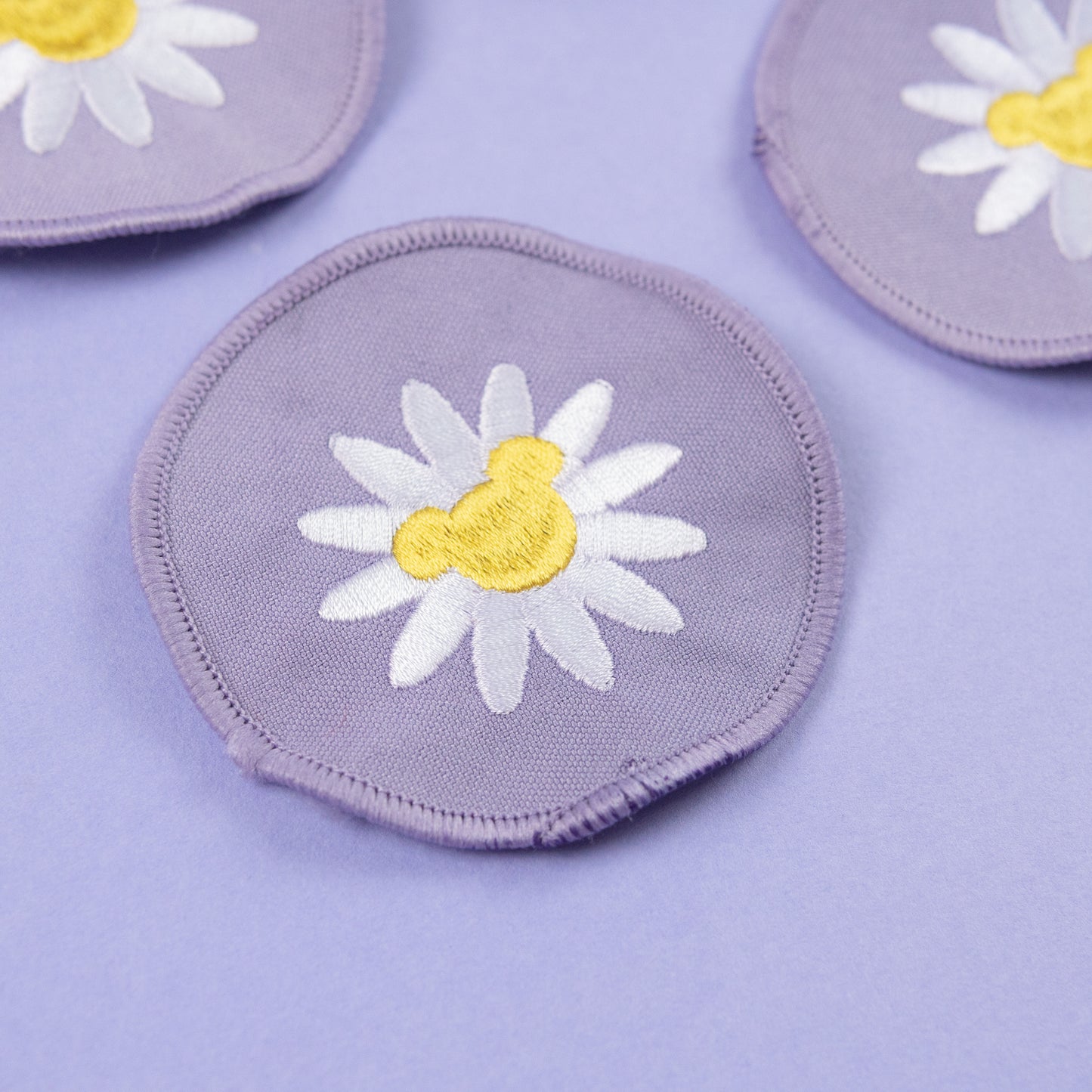 Mickey Daisy Purple Embroidered Patches