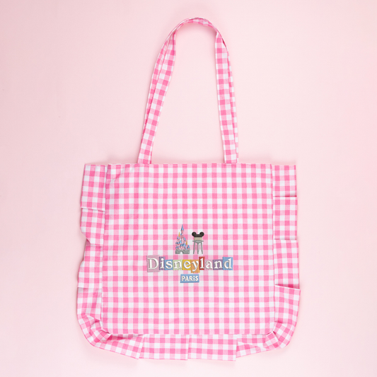Disneyland Paris Gingham Embroidered Tote Bag