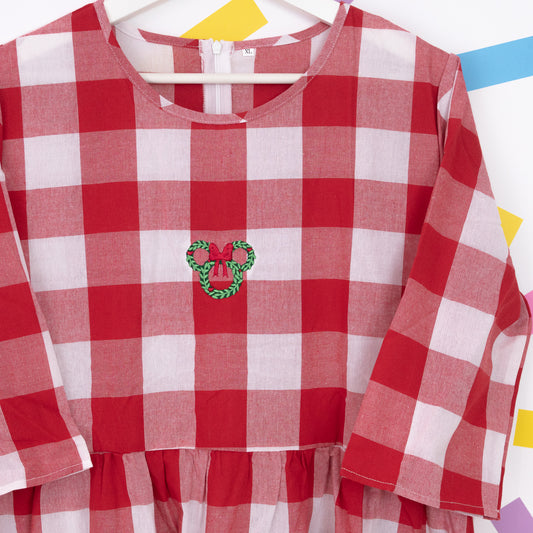 Sample - Minnie Wreath Plaid Dress